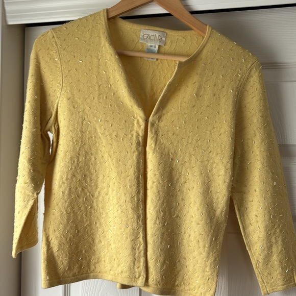 Vintage Cache Silk Cashmere Blend Beaded Sweater Set - Picture 7 of 11